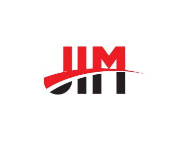 JIM Harfleri İlk Logo Tasarım Vektörü İllüstrasyonu 