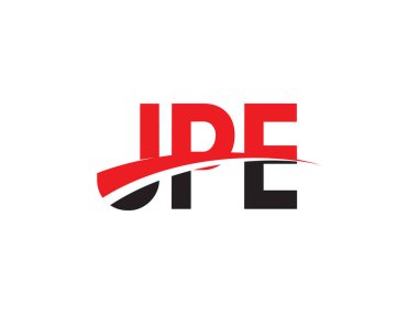 JPE Harfleri İlk Logo Tasarım Vektörü İllüstrasyonu 