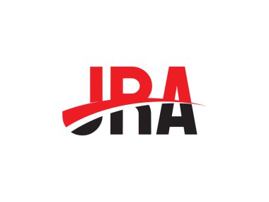 JRA Harfleri İlk Logo Tasarım Vektörü İllüstrasyonu 