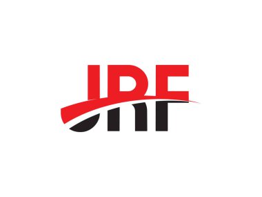 JRF Harfleri İlk Logo Tasarım Vektörü İllüstrasyonu 