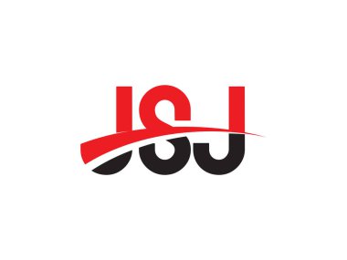 JSJ Harfleri İlk Logo Tasarım Vektörü İllüstrasyonu 