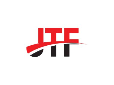 JTF Harfleri İlk Logo Tasarım Vektörü İllüstrasyonu 