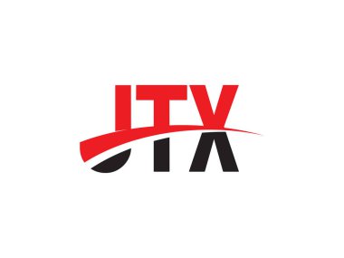 JTX Harfleri İlk Logo Tasarım Vektörü İllüstrasyonu 