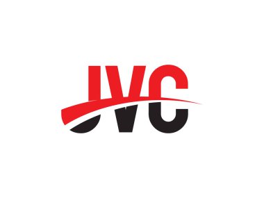 JVC Harfleri İlk Logo Tasarım Vektörü İllüstrasyonu 