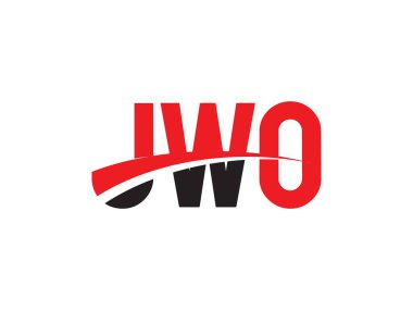 JWO Harfleri İlk Logo Tasarım Vektörü İllüstrasyonu 