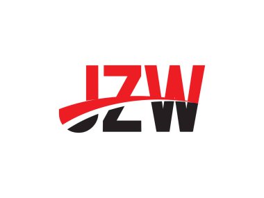 JZW Harfler İlk Logo Tasarım Vektörü İllüstrasyonu 