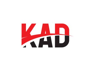 KAD Harfleri İlk Logo Tasarım Vektörü İllüstrasyonu 