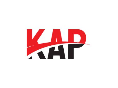 KAP Harfleri İlk Logo Tasarım Vektörü İllüstrasyonu 