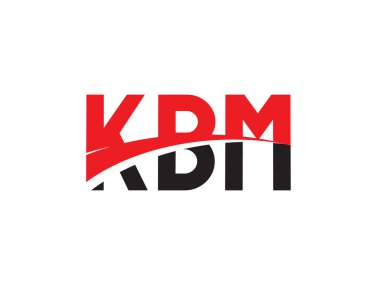 KBM Harfleri İlk Logo Tasarım Vektörü İllüstrasyonu 