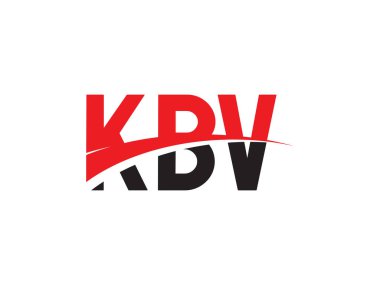 KBV Harfleri İlk Logo Tasarım Vektörü İllüstrasyonu 