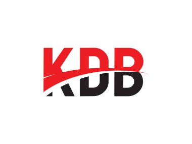 KDB Harfleri İlk Logo Tasarım Vektörü İllüstrasyonu 
