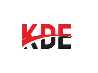 KDE Harfleri İlk Logo Tasarım Vektörü İllüstrasyonu 