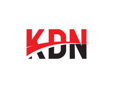 KDN Harfleri İlk Logo Tasarım Vektörü İllüstrasyonu 