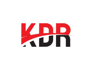 KDR Harfleri İlk Logo Tasarım Vektörü İllüstrasyonu 