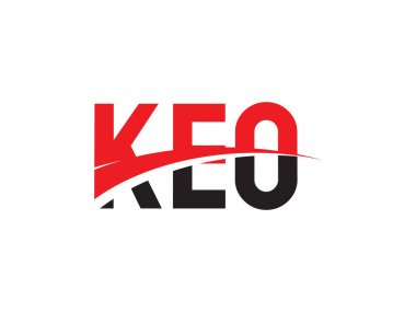KEO Harfleri İlk Logo Tasarım Vektörü İllüstrasyonu 