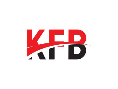 KFB Harfleri İlk Logo Tasarım Vektörü İllüstrasyonu 