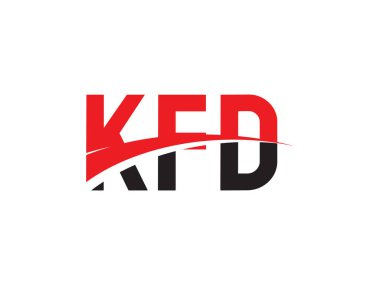 KFD Harfleri İlk Logo Tasarım Vektörü İllüstrasyonu 