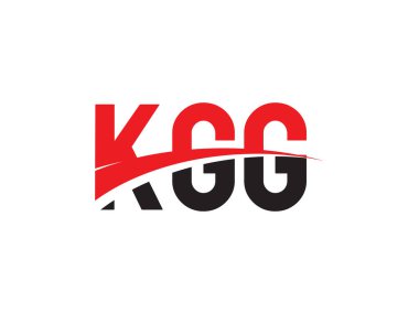 KGG Harfleri İlk Logo Tasarım Vektörü İllüstrasyonu 