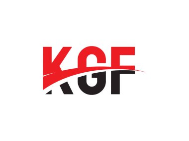 KGF Harfleri İlk Logo Tasarım Vektörü İllüstrasyonu 