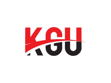 KGU Harfleri İlk Logo Tasarım Vektörü İllüstrasyonu 