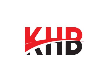 KHB Harfleri İlk Logo Tasarım Vektörü İllüstrasyonu 