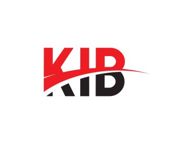 KIB Harfleri İlk Logo Tasarım Vektörü İllüstrasyonu 