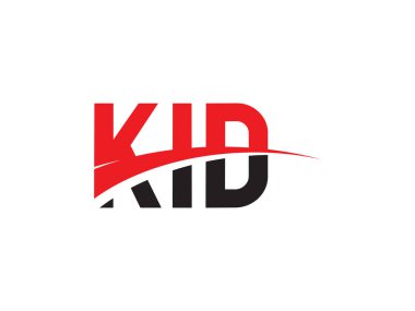 KID Harfleri İlk Logo Tasarım Vektörü İllüstrasyonu 