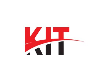 KIT Harfleri İlk Logo Tasarım Vektörü İllüstrasyonu 