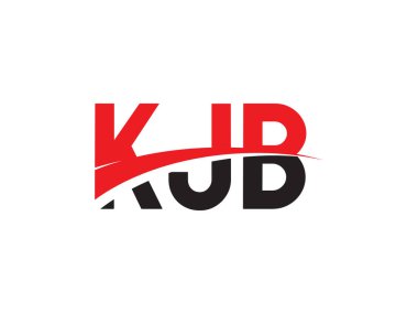 KJB Harfleri İlk Logo Tasarım Vektörü İllüstrasyonu 