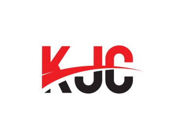 KJC Harfleri İlk Logo Tasarım Vektörü İllüstrasyonu 