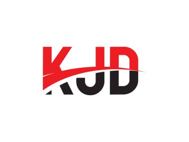 KJD Harfleri İlk Logo Tasarım Vektörü İllüstrasyonu 