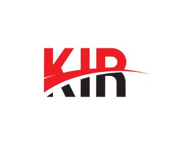 KIR Harfleri İlk Logo Tasarım Vektörü İllüstrasyonu 