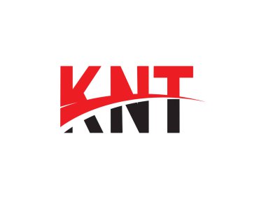 Kaligrafi logosu tasarımı, siyah kırmızı harfler, tipografi, vektör çizimi, KNT