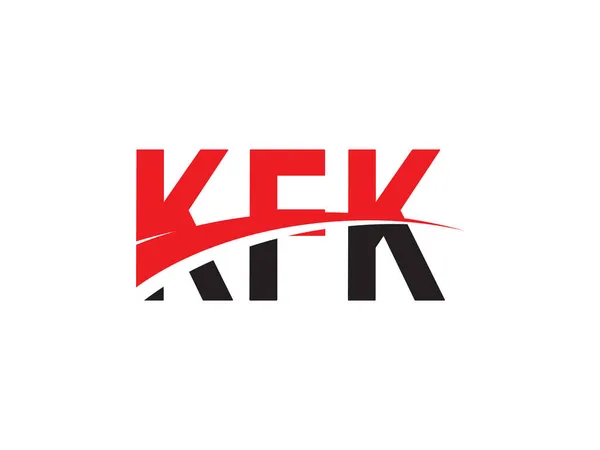 Kfk Harfleri Logo Tasarım Vektörü Llüstrasyonu — Stok Vektör