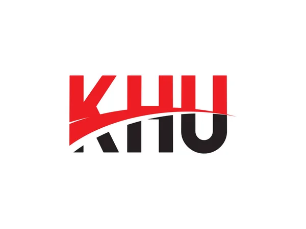 Khu Letters 初期ロゴデザインベクターイラスト — ストックベクタ