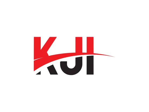 Kji Letters初期ロゴデザインベクターイラスト — ストックベクタ
