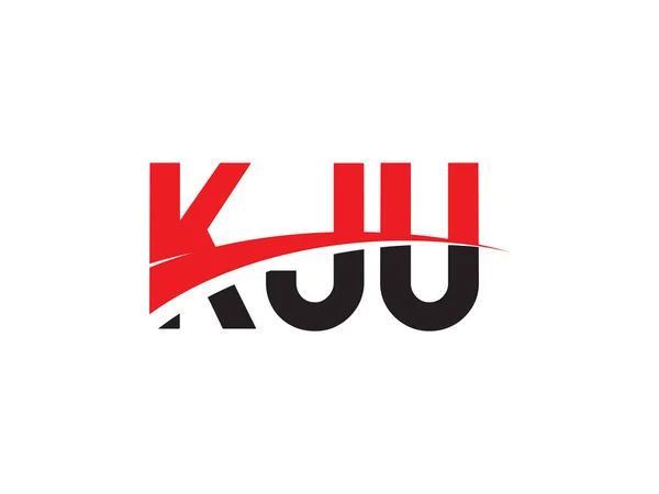 Kju Letters初期ロゴデザインベクトルイラスト — ストックベクタ
