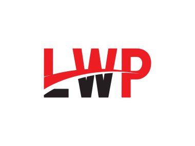 Vektör İllüstrasyonu, kırmızı siyah Harfler, yazı tipi baş harfi, LWP