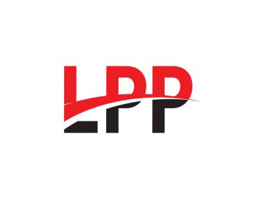 Vektör İllüstrasyonu, kırmızı siyah Harfler, yazı tipi baş harfi, LPP