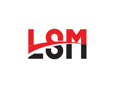 LSM ilk harf logo tasarım vektör şablonu. kurumsal iş kimliği için yaratıcı sembol.