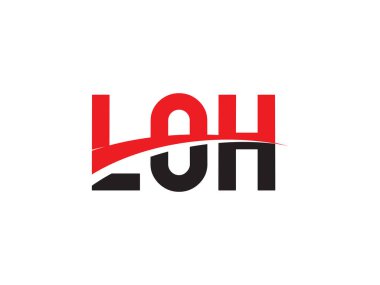 LOH Harf İlk Logo Tasarım Vektörü İllüstrasyonu