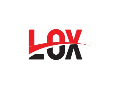 LOX Harf İlk Logo Tasarım Vektörü İllüstrasyonu