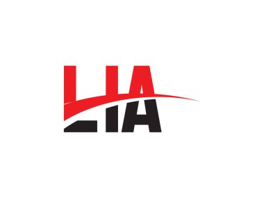 LIA Harf İlk Logo Tasarım Vektörü İllüstrasyonu
