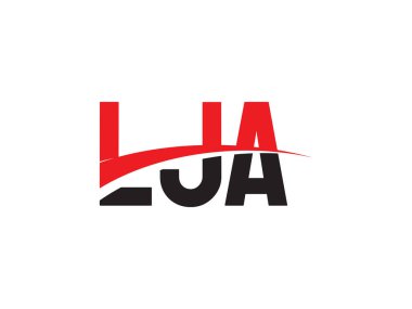 LJA Harf İlk Logo Tasarım Vektörü İllüstrasyonu