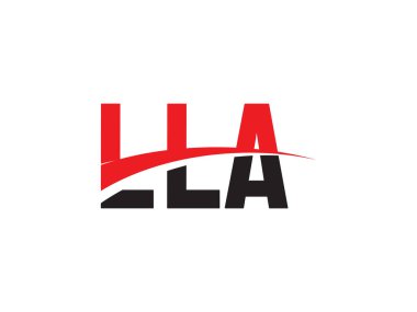 LLA Harf İlk Logo Tasarım Vektörü İllüstrasyonu