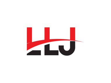 LLJ Harf İlk Logo Tasarım Vektörü İllüstrasyonu