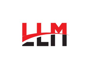 LLM Harf İlk Logo Tasarım Vektörü İllüstrasyonu