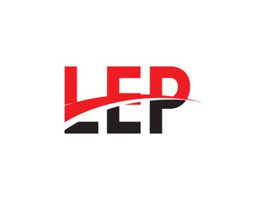 LEP Harf İlk Logo Tasarım Vektörü İllüstrasyonu