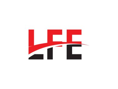 LFE Harf İlk Logo Tasarım Vektörü İllüstrasyonu