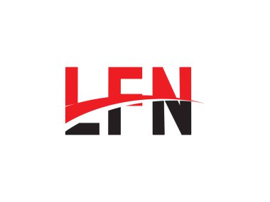LFN Harf İlk Logo Tasarım Vektörü İllüstrasyonu